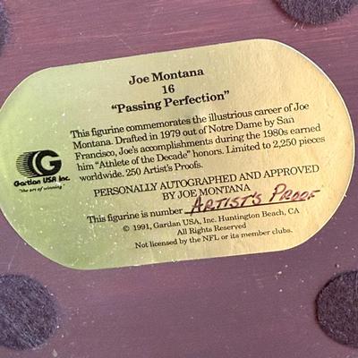 Joe Montana Autographed Figurine - Artist Proof