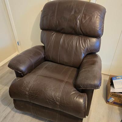 Brown leather La-Z-Boy Reed wall recliner. LazyBoy recliner