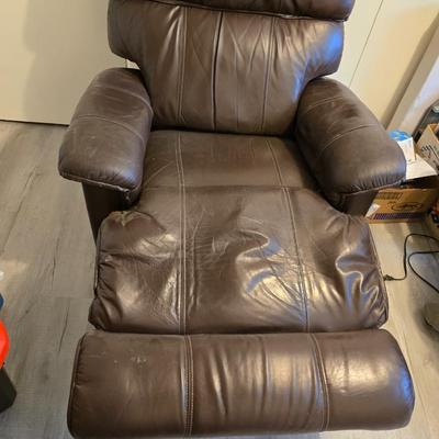 Brown leather La-Z-Boy Reed wall recliner. LazyBoy recliner