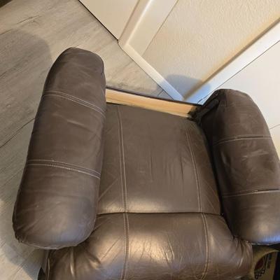 Brown leather La-Z-Boy Reed wall recliner. LazyBoy recliner