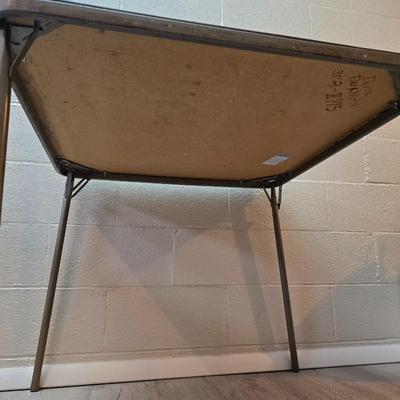 Brown card table