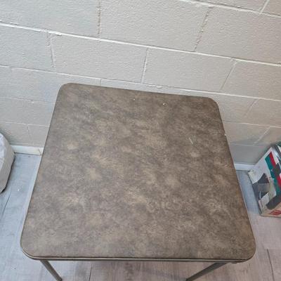Brown card table