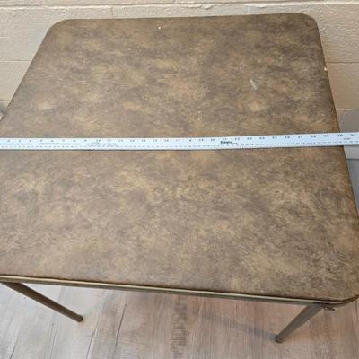 Brown card table