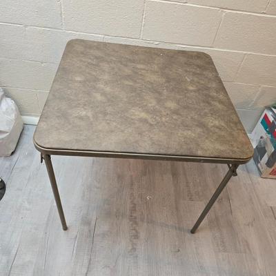 Brown card table