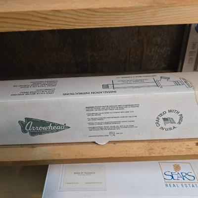 Home repair items - Black pipe mounted rail