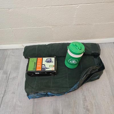 Twin sized air mattress - 120 volt Air pump - and a Gott water cooler