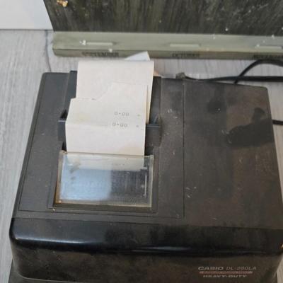 Office supplies - Paper shredder - Casio DL-250LA heavy-duty printing calculator -Barn calendar - Variety of ink pens - Phones - Binders...