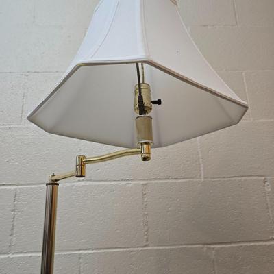 Nice Brass swing arm floor lamp