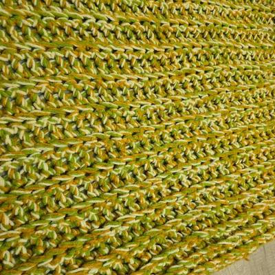 Three hand crocheted Afghan blankets