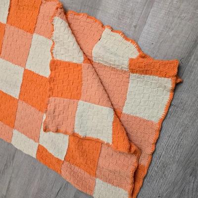 Three hand crocheted Afghan blankets