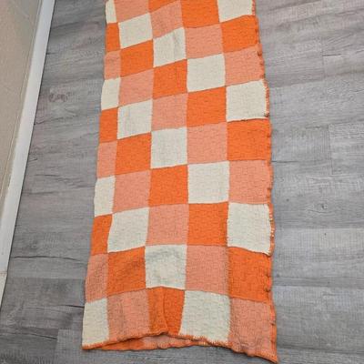 Three hand crocheted Afghan blankets