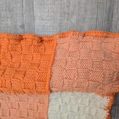 Three hand crocheted Afghan blankets