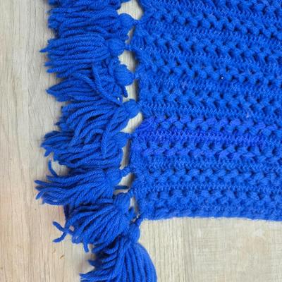 Three hand crocheted Afghan blankets