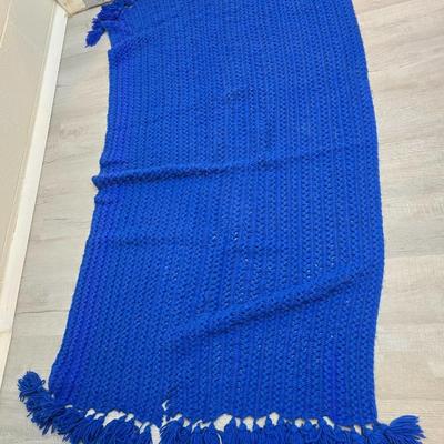 Three hand crocheted Afghan blankets