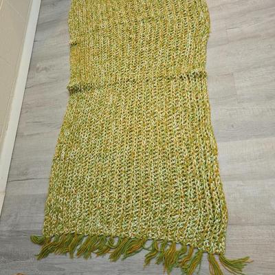 Three hand crocheted Afghan blankets