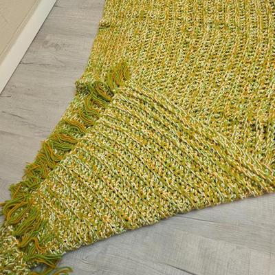 Three hand crocheted Afghan blankets