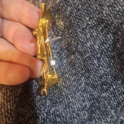 Sale Photo Thumbnail #199: vintage brooch of antique phone