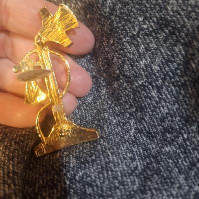 Sale Photo Thumbnail #200: vintage brooch of antique phone