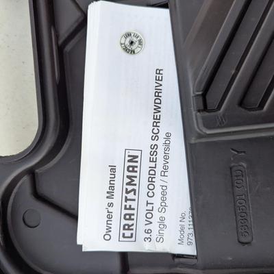 Sale Photo Thumbnail #279: Craftsman 3.6v cordless screwdriver no charging cords