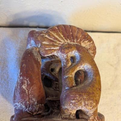 Sale Photo Thumbnail #1013: Circle of friends terra cotta tealight candle holder