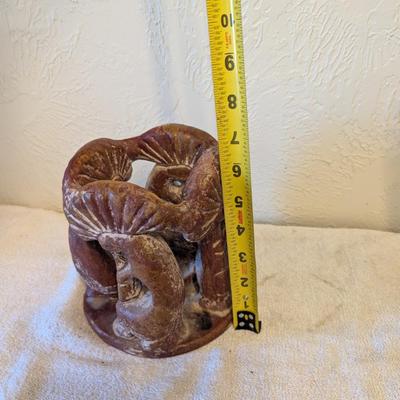 Sale Photo Thumbnail #1012: Circle of friends terra cotta tealight candle holder