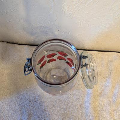 Sale Photo Thumbnail #1019: Strawberry Canning glass jar