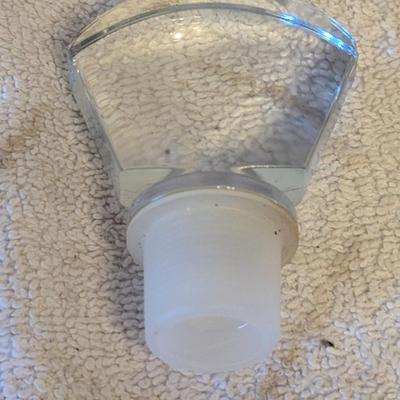 Sale Photo Thumbnail #1087: Clear glass wine decanter