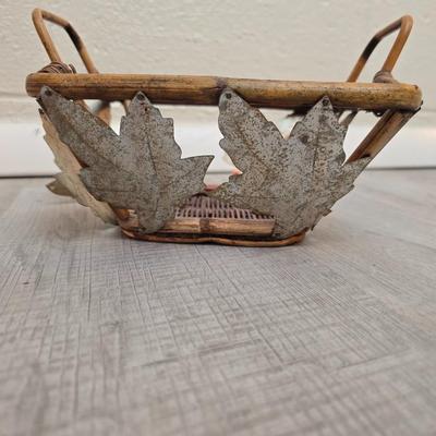 Dark colored wicker baskets