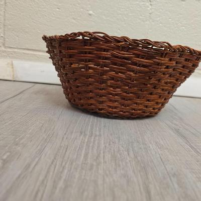 Dark colored wicker baskets