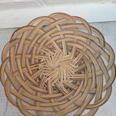 Dark colored wicker baskets