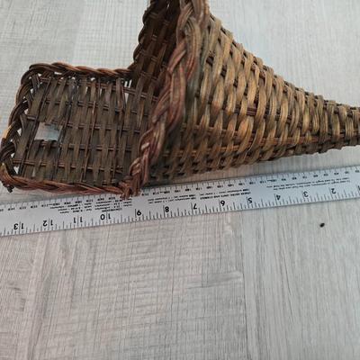 Dark colored wicker baskets