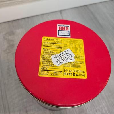 Collection of metal tins - Many with really neat country / farm scenes on them - some vintage