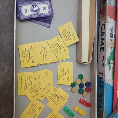 Vintage board games - Pollyanna - Game of the United States - Rook - Rack o