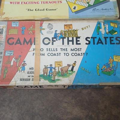 Vintage board games - Pollyanna - Game of the United States - Rook - Rack o