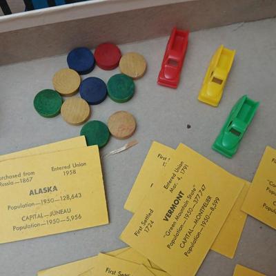 Vintage board games - Pollyanna - Game of the United States - Rook - Rack o