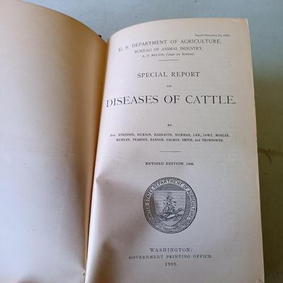 LOT 135: Hand-Body of Ready Reference 1897, Diseases of Cattle 1909, Louden Machinery Co. Catalog 1929 & World of Bees 1965