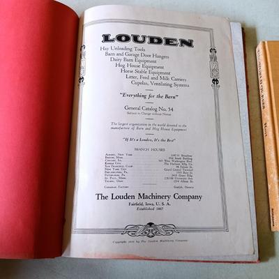 LOT 135: Hand-Body of Ready Reference 1897, Diseases of Cattle 1909, Louden Machinery Co. Catalog 1929 & World of Bees 1965