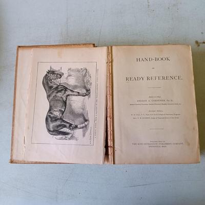 LOT 135: Hand-Body of Ready Reference 1897, Diseases of Cattle 1909, Louden Machinery Co. Catalog 1929 & World of Bees 1965