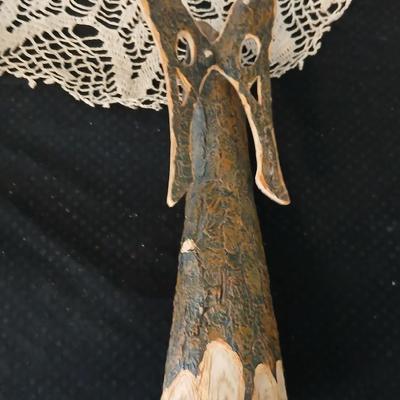 Collection of Angels - Willow tree angels and a large doily