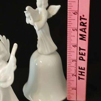Two porcelain angel bells and a porcelain angel figure - Enesco - 50% Fine bone china -