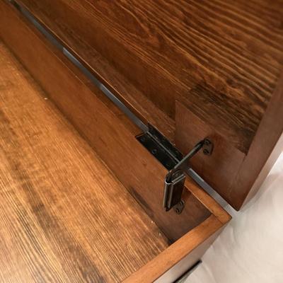 Wooden Coffee Table With Storage & Iron Frame (BLR-MG)