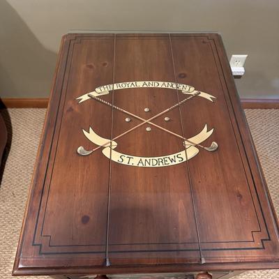 Golf Themed Three Drawer End Table (BLR-MG)