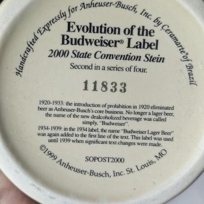 Handcrafted 1992 Collector's Series "A Perfect Christmas" & Evolution Of The Budweiser Label 200 State Convention...