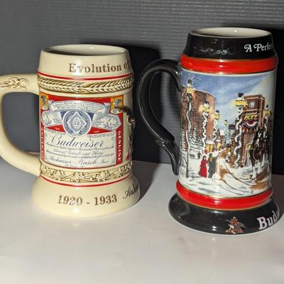 Handcrafted 1992 Collector's Series "A Perfect Christmas" & Evolution Of The Budweiser Label 200 State Convention...