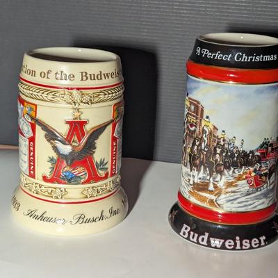 Handcrafted 1992 Collector's Series "A Perfect Christmas" & Evolution Of The Budweiser Label 200 State Convention...