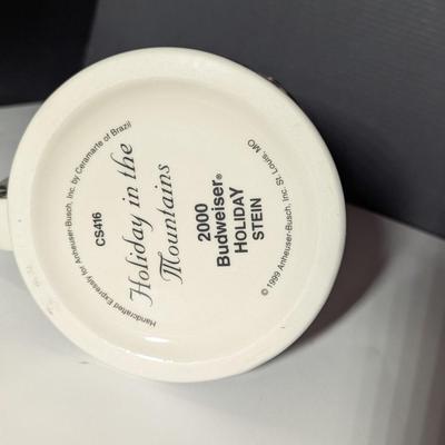 Handcrafted "Holiday In The Mountains" 2000 Stein & 2005 Holiday Stein Signature Edition #3