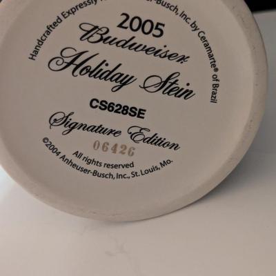 Handcrafted "Holiday In The Mountains" 2000 Stein & 2005 Holiday Stein Signature Edition #3