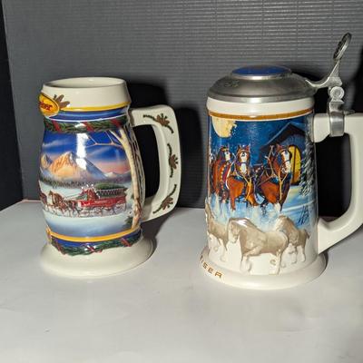 Handcrafted "Holiday In The Mountains" 2000 Stein & 2005 Holiday Stein Signature Edition #3