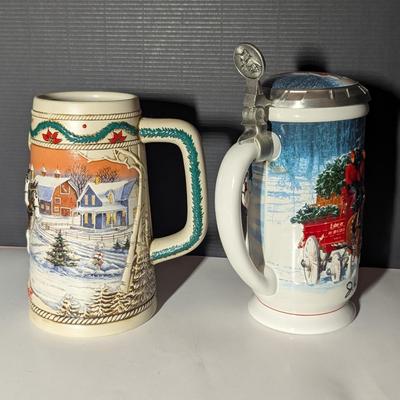 Handcrafted American Homestead 1996 Stein & 2007 Winter's Calm Stein #4