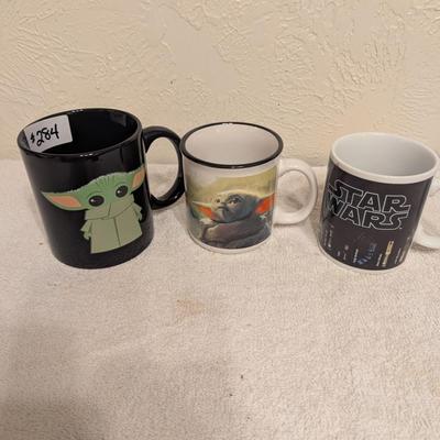 Sale Photo Thumbnail #1154: Star wars set of 3 coffee mugs.